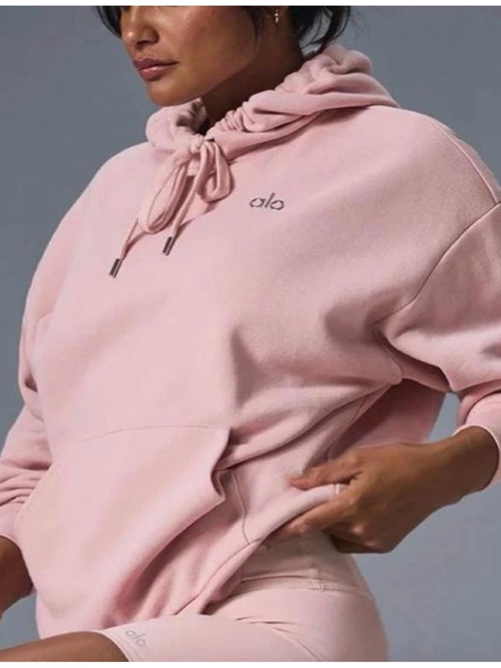 ALO Yoga Accolade Hoodie-Ballet Pink-size small